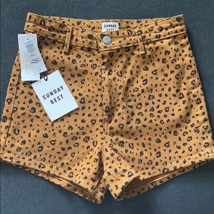 Aritzia Printed Jean Shorts